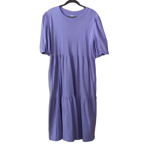 Cotton knit Dress. Cottagecore. Amazon Aware. XXL fits 1X. Plus size. Lavender. - Picture 3 of 8